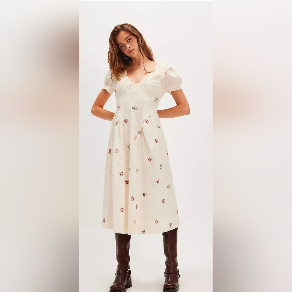 Free People Maisie Floral Midi Dress